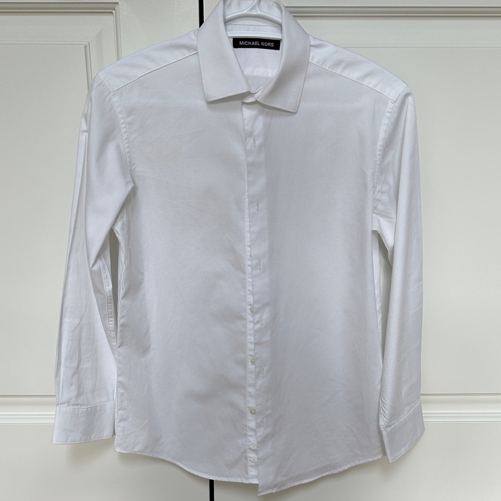 Michael Kors Men's Crisp White Dress Shirt